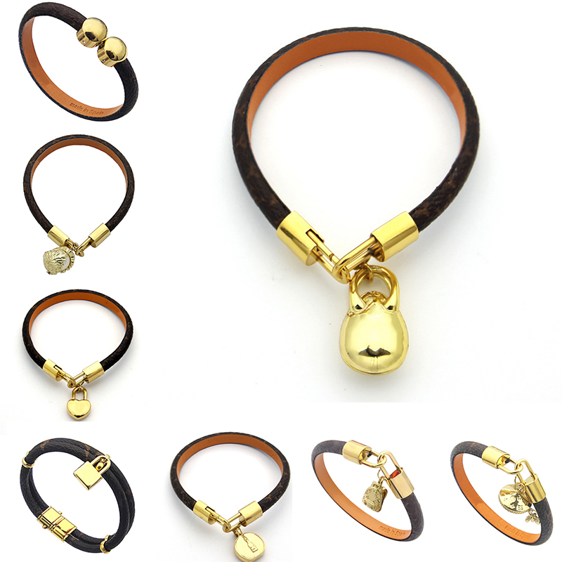 Men Leather Bracelets Women Charm Bangles Stainless Steel Bracelet