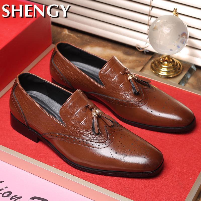 Shengy Men Shoes Leather Men's Dress Classic Man Business Shoe Tassel For Oxford Plus Size, Black
Shengy Men Shoes Leather Men's Dress Classic Man Business Shoe Tassel For Oxford Plus Size, Black