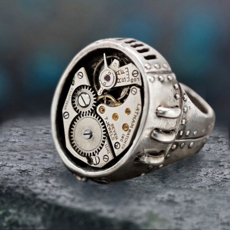 band mechanical plate design metal gear modeling sports accessories ring men's jewelry for women
band mechanical plate design metal gear modeling sports accessories ring men's jewelry for women