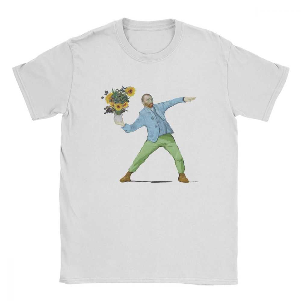 Men T-Shirts Van Goghsky Gogh Vintage Cotton Tees Camiseta Portrait Vincent Culture Sunflowers Art T Shirt 210629