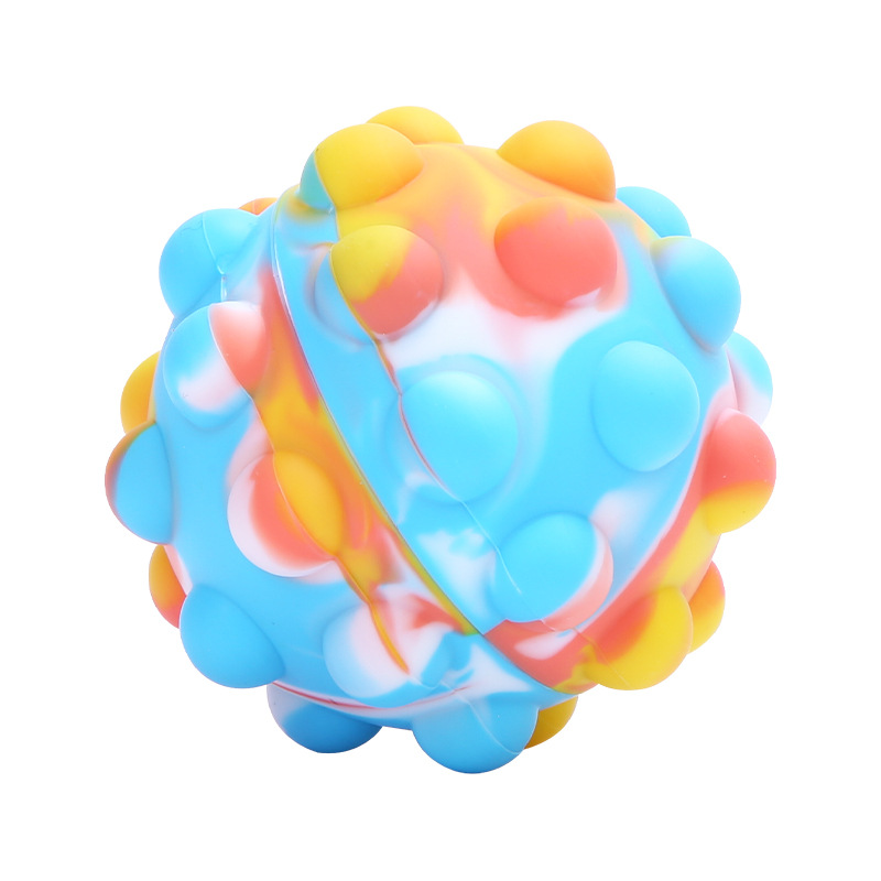 Fidget Toys Pop It New 3D Decompression Ball Cross-border Silicone Decompression Vent Toy Rodent Control Pioneer Round Ball Pinch Music