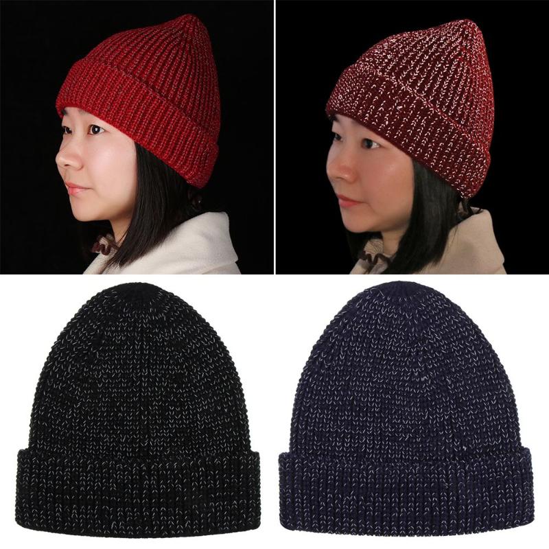 Berets Fashion Outdoors Reflective Woolly Knitted Beanie Hat Men Women Skater Ski Snow Thick Warm Windproof Cap, Black
Berets Fashion Outdoors Reflective Woolly Knitted Beanie Hat Men Women Skater Ski Snow Thick Warm Windproof Cap, Black