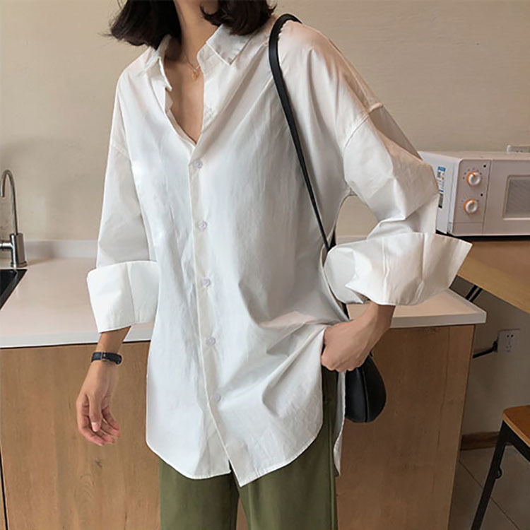 Womens Shirts Stylish Tops and Blouses Celmia Lapel Casual Solid Long Sleeve Buttons Asymmetric Ladies Baggy Blusas S3XL 210401