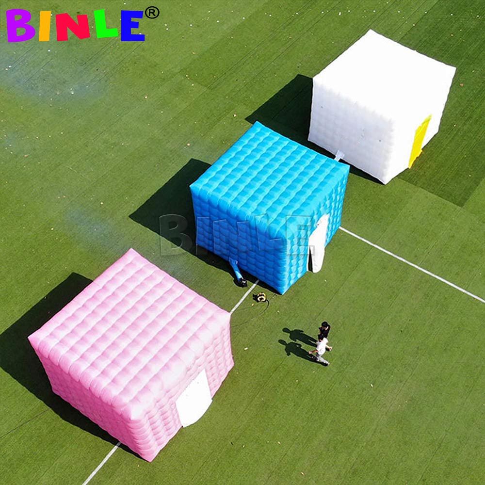 Popular Fashion Outdoor Inflatable Cube Tent,Colorful Square Trade Show Kiosk Marquee for Party Wedding Exhibition