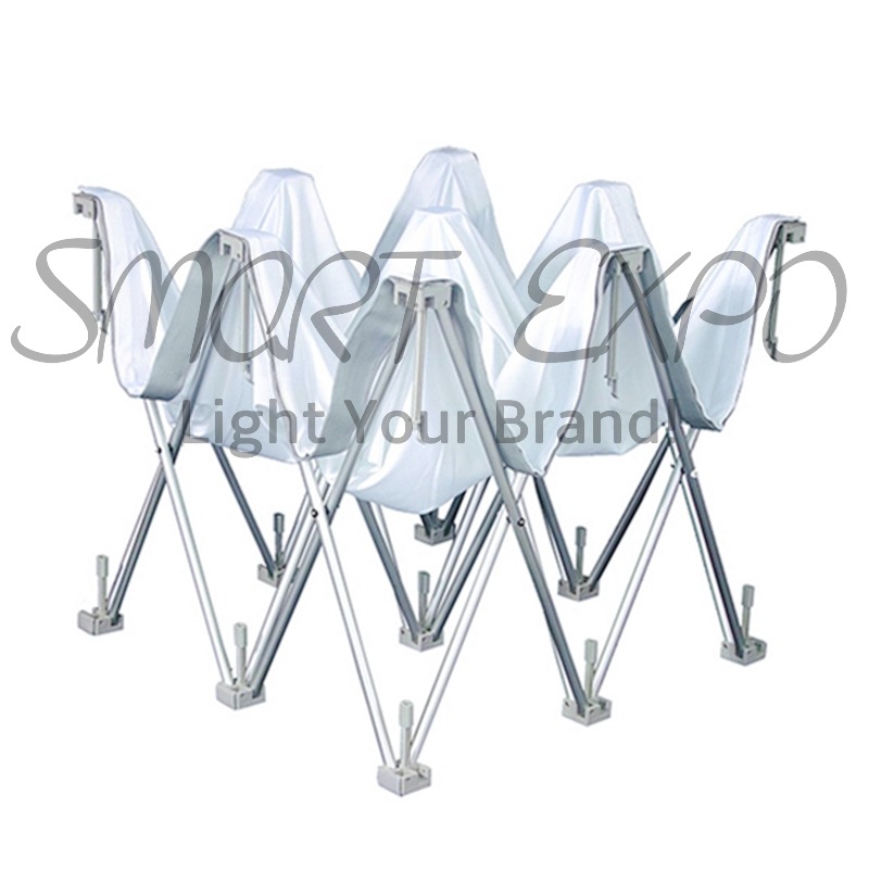 8ft W209xH225cm Curved Pop Up Backdrop Retail Supplies with Custom Logo Printing Graphic