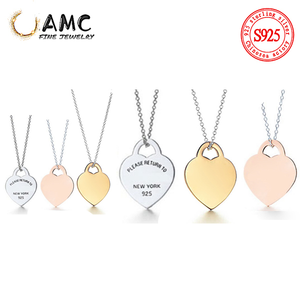 AMC Tiff 925 Silver Multicolor Size Pendant Female Jewelry Superb Craftsmanship Official Classic Blue Heart Necklace
AMC Tiff 925 Silver Multicolor Size Pendant Female Jewelry Superb Craftsmanship Official Classic Blue Heart Necklace