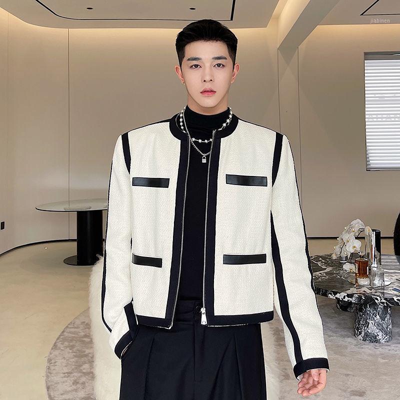 Men's Jackets Wear Clothing 2021 Autumn High Quality Short Style Loose Coat For Men Zipper Collarless Jacket With Pocket, White
Men's Jackets Wear Clothing 2021 Autumn High Quality Short Style Loose Coat For Men Zipper Collarless Jacket With Pocket, White