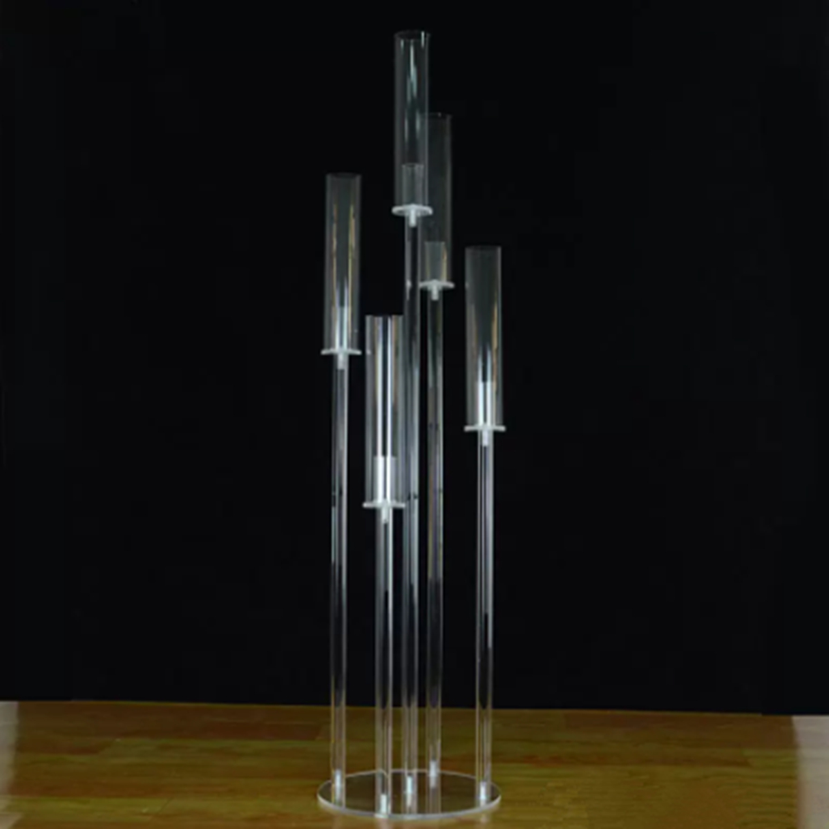 Tall Decorative Candelabra Crystal Candelabrum Wedding Centerpieces Acrylic Clear Candlestick Holders 5 Arm Candle Holder XJ260305