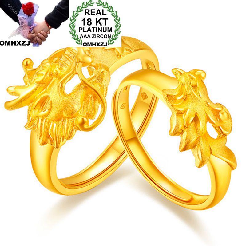 Cluster Rings OMHXZJ Wholesale European Fashion Woman Man Party Wedding Gift Lovers Dragon Phoenix Gold 18KT Yellow Resizable Ring RR774, Golden;silver
Cluster Rings OMHXZJ Wholesale European Fashion Woman Man Party Wedding Gift Lovers Dragon Phoenix Gold 18KT Yellow Resizable Ring RR774, Golden;silver