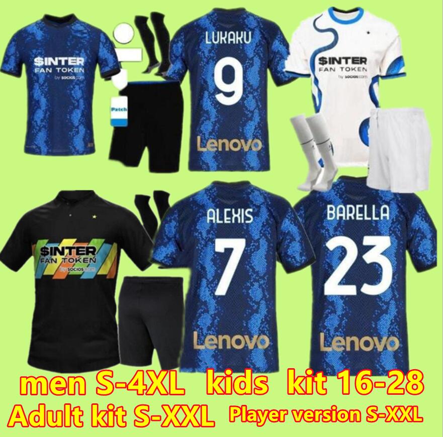 S- Players & fans Adult kids kit Inter BARELLA 4th soccer jersey LUKAKU VIDAL LAUTARO ERIKSEN ALEXIS 20 21 DE VRIJ football shirt 2021 2022 HAKIMI uniforms, Kit no 3xl 4xl
S- Players & fans Adult kids kit Inter BARELLA 4th soccer jersey LUKAKU VIDAL LAUTARO ERIKSEN ALEXIS 20 21 DE VRIJ football shirt 2021 2022 HAKIMI uniforms, Kit no 3xl 4xl