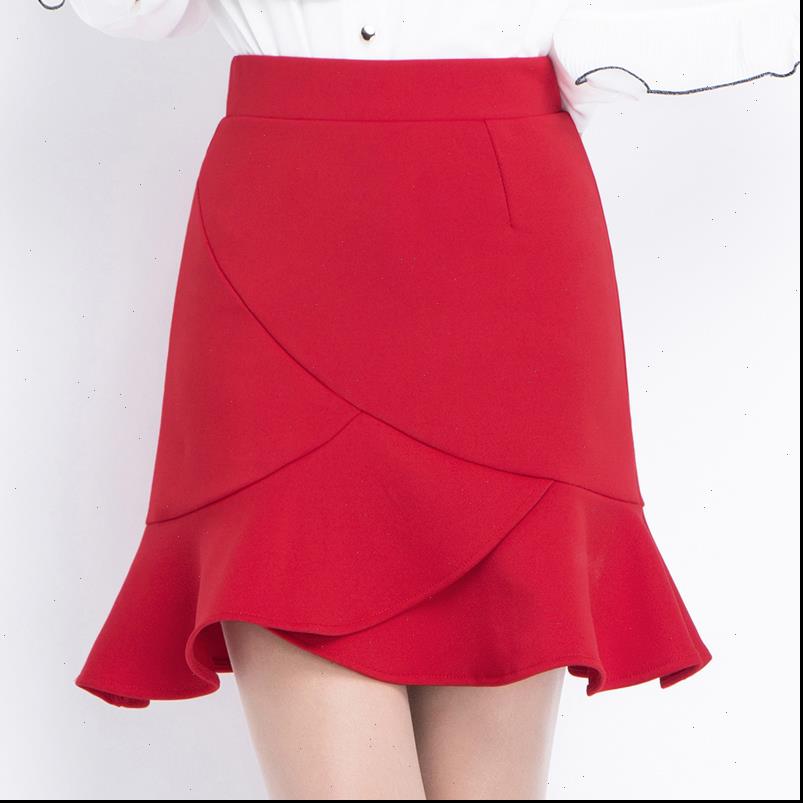 Knitted Red Korean Style Women Skirts Short Hip Urban Commuter OL High Waist Ruffled Chic Fishtail, Black
Knitted Red Korean Style Women Skirts Short Hip Urban Commuter OL High Waist Ruffled Chic Fishtail, Black