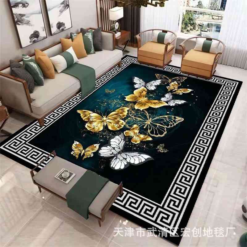Nordic golden diamond velvet living room sofa carpet doormat tea table floor mat, Golden butterfly
Nordic golden diamond velvet living room sofa carpet doormat tea table floor mat, Golden butterfly
