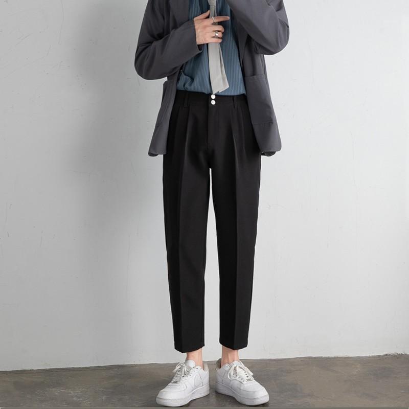 Men's Pants 2021 Summer Suit Korean Design Clothing Ankle Length Straight Fit Trousers Elastic Waist Solid Black Khaki Green
Men's Pants 2021 Summer Suit Korean Design Clothing Ankle Length Straight Fit Trousers Elastic Waist Solid Black Khaki Green