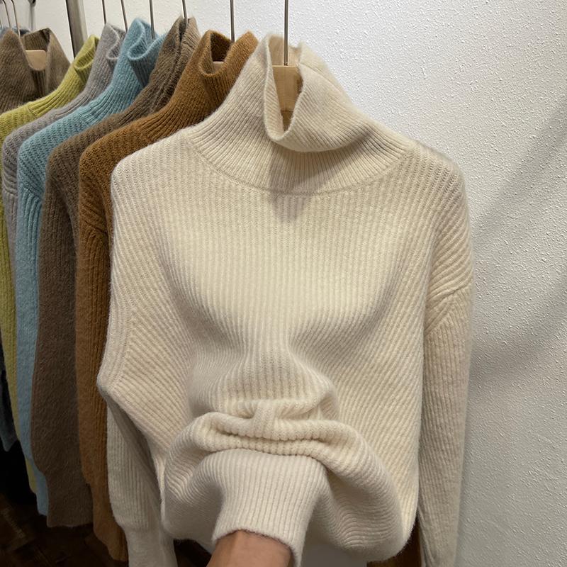Women' Sweaters Turtleneck Vintage Solid Sweater Women Soft Thick Loose Knitted Pullover Autumn Winter Fashion Tops, Gray
Women' Sweaters Turtleneck Vintage Solid Sweater Women Soft Thick Loose Knitted Pullover Autumn Winter Fashion Tops, Gray