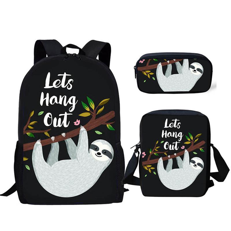 Funny Sloth Rock Print Floral Kids Backpack For Boys Girls School Bags 3pcs/Set 16inch Student Book Bag Children Schoolbag Bolas
Funny Sloth Rock Print Floral Kids Backpack For Boys Girls School Bags 3pcs/Set 16inch Student Book Bag Children Schoolbag Bolas