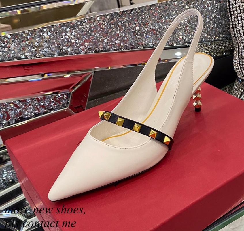 Women High Heel Shoes Rivet Sandals 2021 Spring Thin Stilettos Back Strap Sandalian 7 Cm With Dust Bag Dress, Black
Women High Heel Shoes Rivet Sandals 2021 Spring Thin Stilettos Back Strap Sandalian 7 Cm With Dust Bag Dress, Black