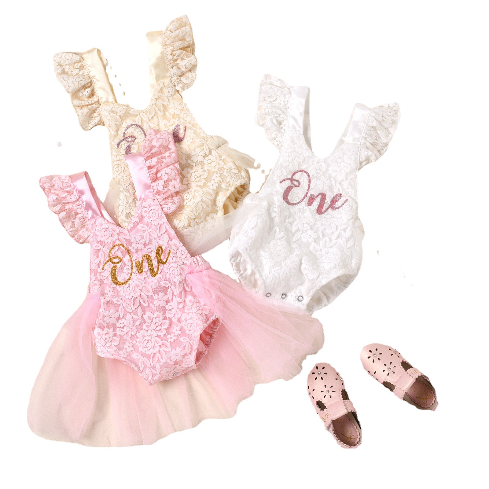 Retail/wholesale baby girls Flying sleeve lace mesh romper dress infant kids fashion cute one-piece onesies Jumpsuits children design clothes, Ivory
Retail/wholesale baby girls Flying sleeve lace mesh romper dress infant kids fashion cute one-piece onesies Jumpsuits children design clothes, Ivory