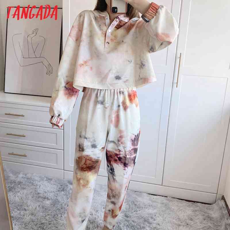 Women Tie-dye Print Hoodie Sweatshirts Oversize Ladies Pullovers Pocket Hooded Tops 5Z77 210416