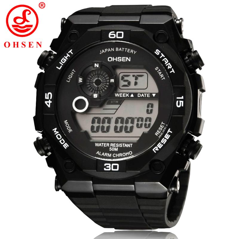 Mens Sports Watches OHSEN Brand Alarm Chronograph Date Digital Watch Men LED 50m Swim Wristwatch Military Hombre Relogios Wristwatches, Gold
Mens Sports Watches OHSEN Brand Alarm Chronograph Date Digital Watch Men LED 50m Swim Wristwatch Military Hombre Relogios Wristwatches, Gold