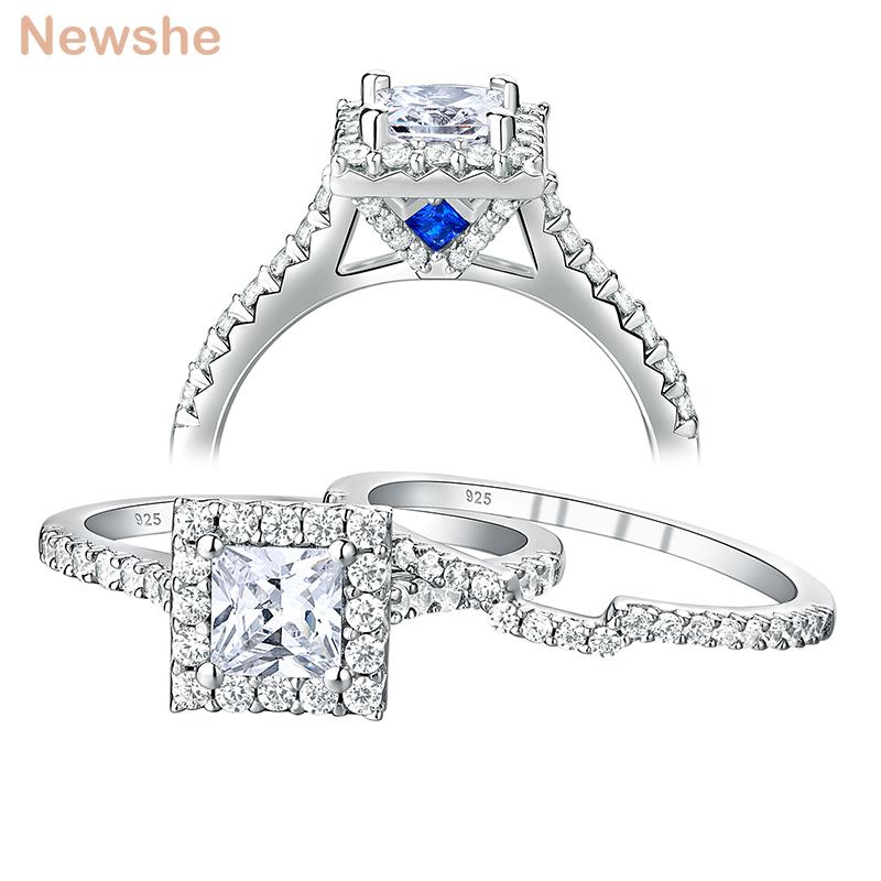 Cluster Rings She Solid 925 Sterling Silver Wedding Ring Set For Women Princess Cut Promise Engagement Zirconia Jewelry BR0828, Golden;silver
Cluster Rings She Solid 925 Sterling Silver Wedding Ring Set For Women Princess Cut Promise Engagement Zirconia Jewelry BR0828, Golden;silver
