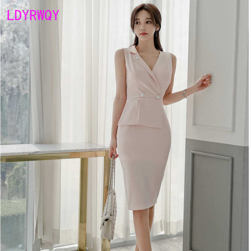 spring and summer Korean fashion elegant professional temperament was thin package hip dress Sheath 210603, Pink
spring and summer Korean fashion elegant professional temperament was thin package hip dress Sheath 210603, Pink