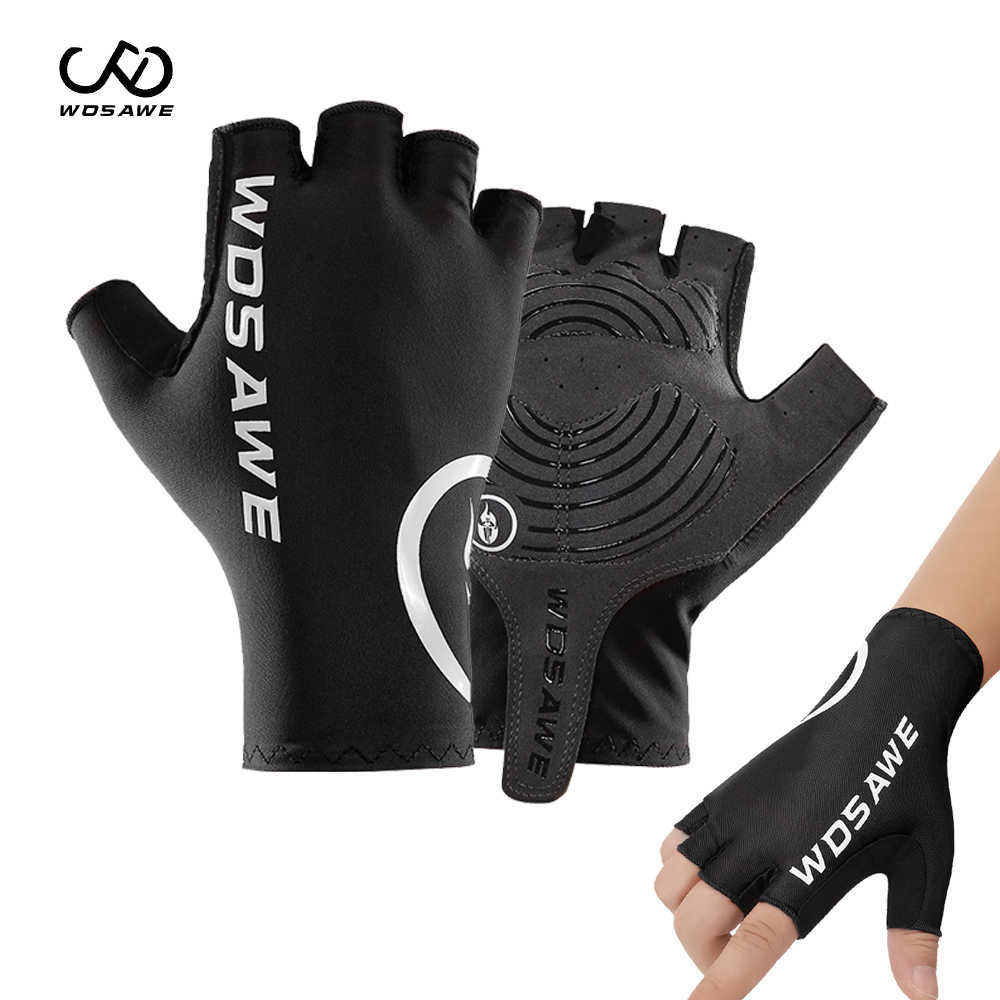 WOSAWE Cycling Gloves Half Finger Anti-slip Anti-sweat Breaking Wind Bicycle Mittens Racing Road Bicycle Gloves For Men Women H1022, Black
WOSAWE Cycling Gloves Half Finger Anti-slip Anti-sweat Breaking Wind Bicycle Mittens Racing Road Bicycle Gloves For Men Women H1022, Black