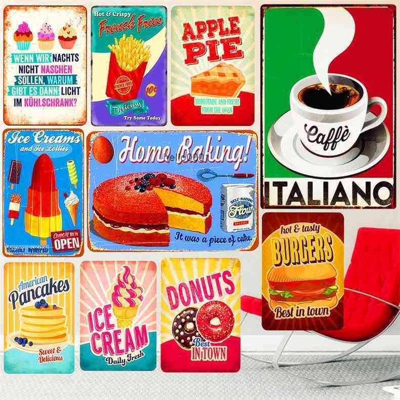 COFFEE Plaque Metal Tin Signs Pub Bar Donuts Decorative Plate Ice Cream Baked Wall Painting Pie Cakes Vintage Home Decor A293
COFFEE Plaque Metal Tin Signs Pub Bar Donuts Decorative Plate Ice Cream Baked Wall Painting Pie Cakes Vintage Home Decor A293