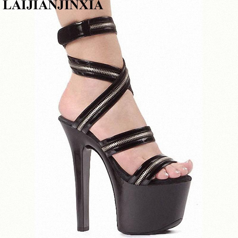 Inch Sexy Clubbing High Heels Zip Platform Fashion Rome Gladiator Shoes 17cm Exotic Dancer Strappy Sandals Dress, Black
Inch Sexy Clubbing High Heels Zip Platform Fashion Rome Gladiator Shoes 17cm Exotic Dancer Strappy Sandals Dress, Black