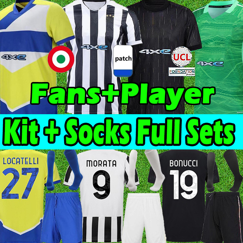 21/22 juventus soccer jerseys kit+Socks full sets KEAN DYBALA MORATA CHIESA LOCATELLI McKENNIE JUVE fans player chiellini bonucci 2021 2022, Black;yellow
21/22 juventus soccer jerseys kit+Socks full sets KEAN DYBALA MORATA CHIESA LOCATELLI McKENNIE JUVE fans player chiellini bonucci 2021 2022, Black;yellow