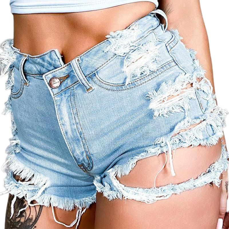 Women's Jeans Women Sexy Mini Fit Denim Vantage Irregular Holes Ripped Tassel Demin Ladies Summer Shorts, As pic
Women's Jeans Women Sexy Mini Fit Denim Vantage Irregular Holes Ripped Tassel Demin Ladies Summer Shorts, As pic