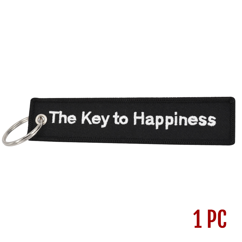Fashion Key Tag Bijoux Keychain for Motorcycles The to Happiness Keyfob KeyRing Chaveiro Remove Before Flight