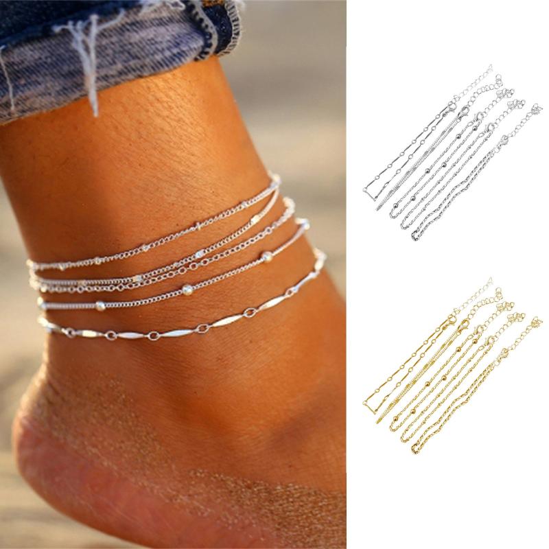 Anklets Women's 5pcs Ankle Bracelet Beach Adjustable Chain Anklet Foot Jewelry Fashion Female Accessories, Red;blue
Anklets Women's 5pcs Ankle Bracelet Beach Adjustable Chain Anklet Foot Jewelry Fashion Female Accessories, Red;blue