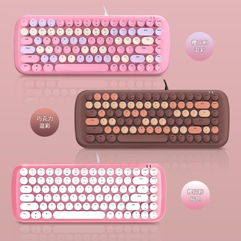 Keyboards Mofi Wired Mechanical Keyboard Girl Cute Retro Round Keycap Green Axis Wireless Gaming
Keyboards Mofi Wired Mechanical Keyboard Girl Cute Retro Round Keycap Green Axis Wireless Gaming
