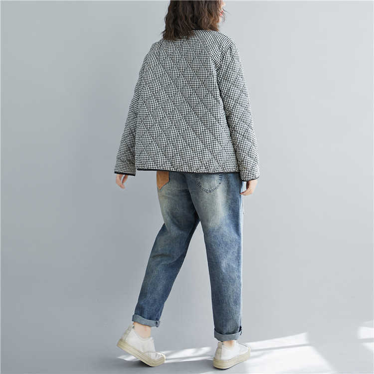 Aransue Lightweight Cotton Padded Jacket Female Short Coat Autumn And Winter Fashionable Two Side Wearing Thin Top 211008