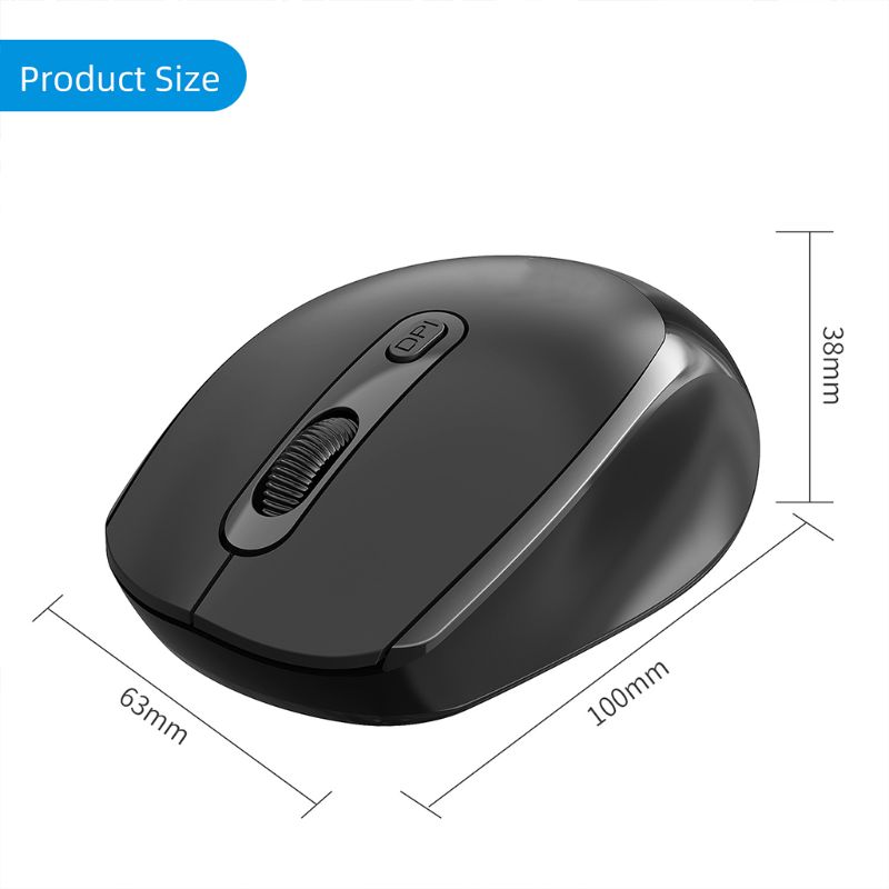 2.4GHz Portable Mini Slider Wireless Mouse Mute Optical Gaming Mice PC Gaming 667C