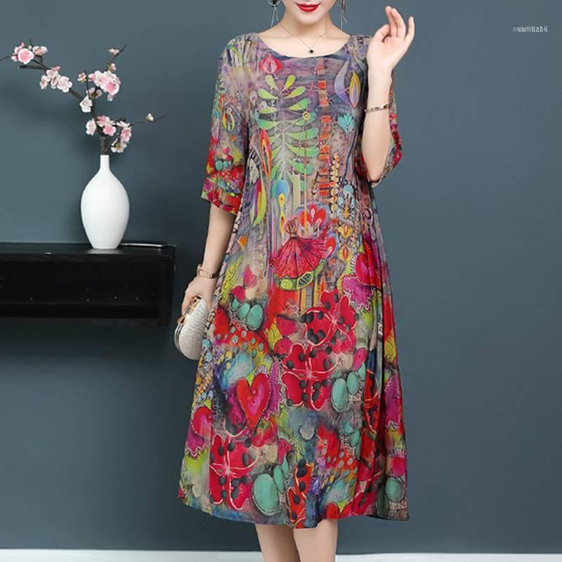 Casual Dresses Autumn Winter Women Floral Printed Dress Elegant O Neck 3/4 Sleeve Boho Midi Vestido Long Shirt Vestidos Robe Femme 6XL1, As picture
Casual Dresses Autumn Winter Women Floral Printed Dress Elegant O Neck 3/4 Sleeve Boho Midi Vestido Long Shirt Vestidos Robe Femme 6XL1, As picture