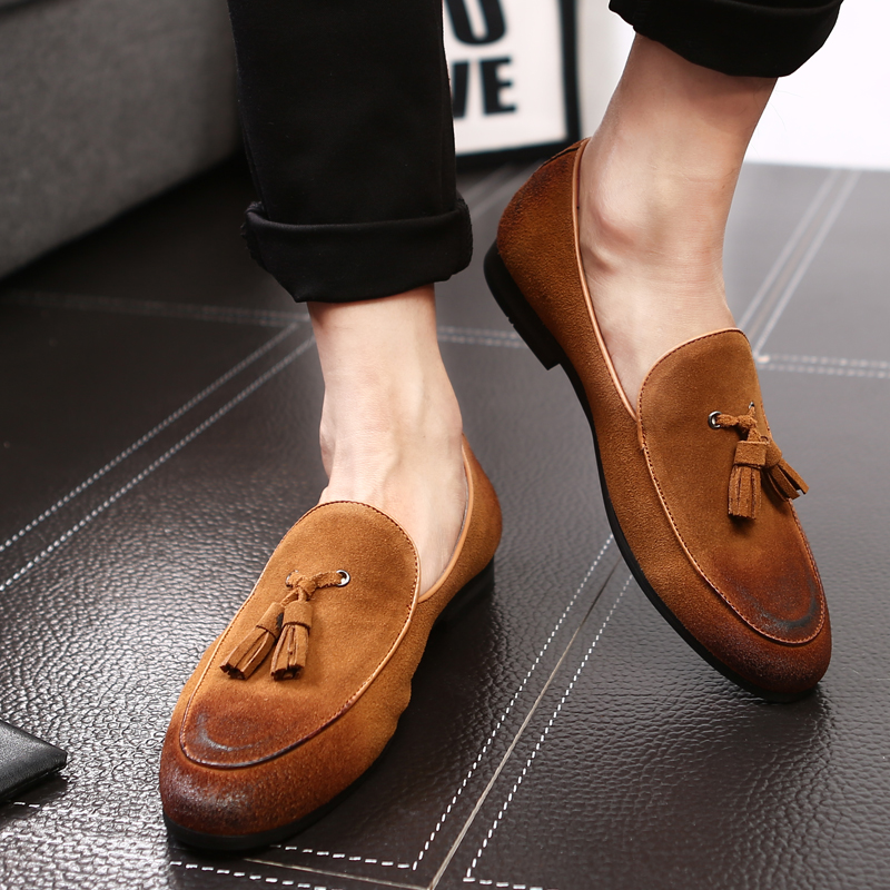 Mens Fashion Soft Moccasins Suede Leather Dress Wedding Loafers Vintage Shoes Male Oxfords Driving Shoes, Black
Mens Fashion Soft Moccasins Suede Leather Dress Wedding Loafers Vintage Shoes Male Oxfords Driving Shoes, Black