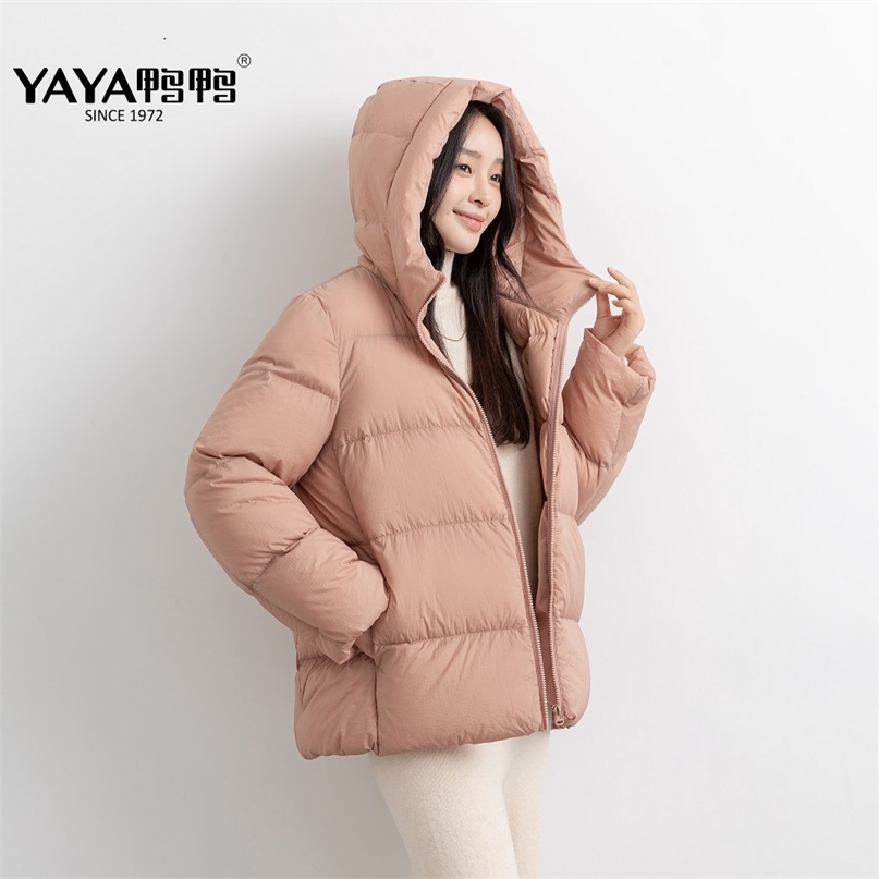 YAYA Women Puffy Jackets White Down Hat Thick Windproof Warm Hood Winter Down Women Ladies Parkas Padded Short Coat 211108, Pink
YAYA Women Puffy Jackets White Down Hat Thick Windproof Warm Hood Winter Down Women Ladies Parkas Padded Short Coat 211108, Pink