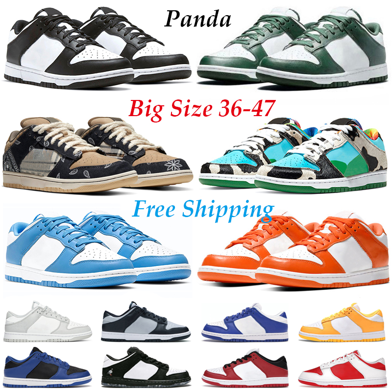 Big Size Eur 47 Designer SB Dunks Casual Shoes Men Women Panda Black White Syracuse UNC Kentucky Grey Fog Shadow Mens Trainers Outdoor Sport
Big Size Eur 47 Designer SB Dunks Casual Shoes Men Women Panda Black White Syracuse UNC Kentucky Grey Fog Shadow Mens Trainers Outdoor Sport