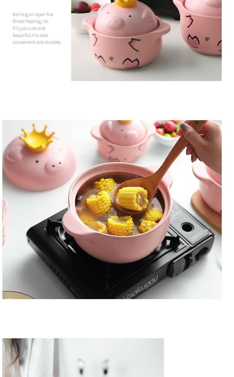 Pink Pig High Temperature Resistance Pots Casserole Handle Ceramic Cooker Kitchen Supplies
Pink Pig High Temperature Resistance Pots Casserole Handle Ceramic Cooker Kitchen Supplies