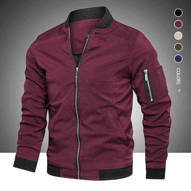 Autumn Winter Mens Casual Jacket Fashion Zip Up Slim Fit Caots Male Trend Baseball Bomber Jacket Man Brand Overcoat 211110, Em156 red
Autumn Winter Mens Casual Jacket Fashion Zip Up Slim Fit Caots Male Trend Baseball Bomber Jacket Man Brand Overcoat 211110, Em156 red
