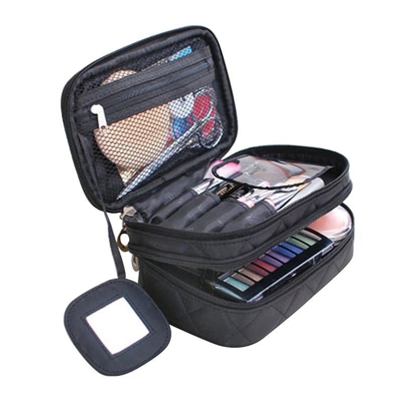 Double Layer Cosmetic Bag Multifunctional Women Make Up With Mirror Beauty Storage Portable Handbag Bags & Cases, Black
Double Layer Cosmetic Bag Multifunctional Women Make Up With Mirror Beauty Storage Portable Handbag Bags & Cases, Black