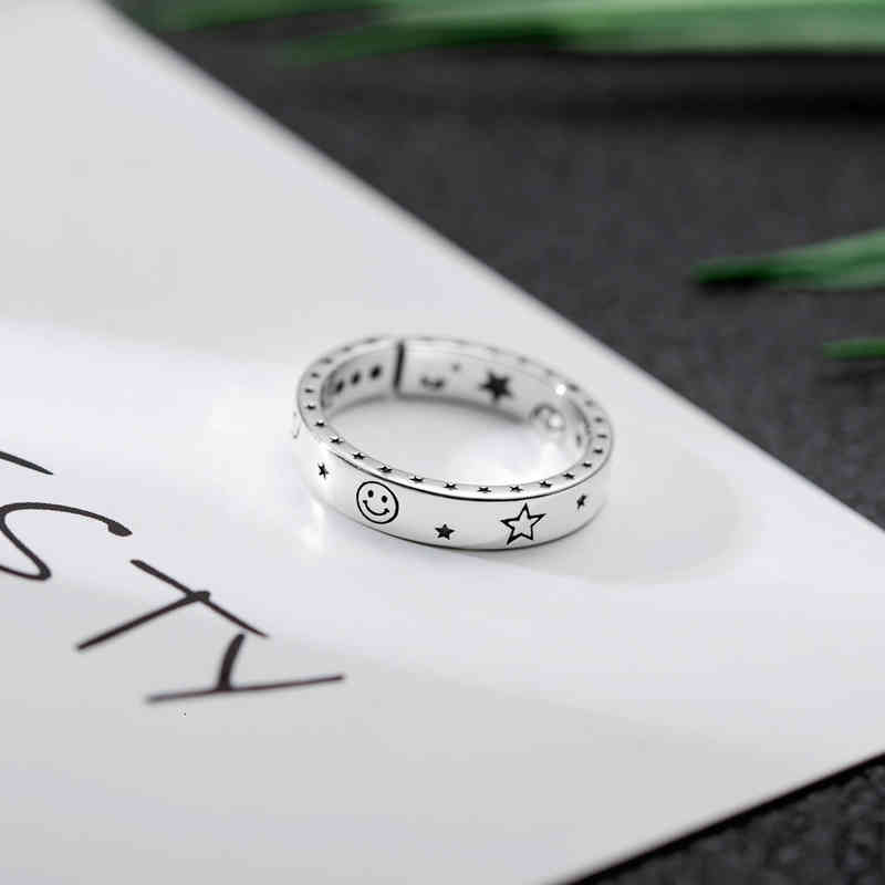 Ring S925 Sterling Silver Star Smiling Face Opening Design Korean Pentagram Single Tide 5370
Ring S925 Sterling Silver Star Smiling Face Opening Design Korean Pentagram Single Tide 5370