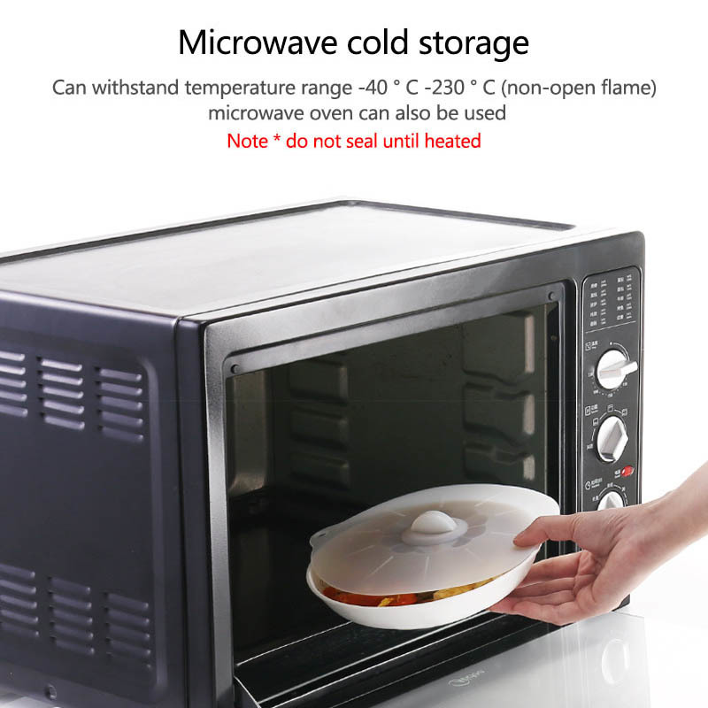 Food Wrap 1PC Kitchen Gadgets Reusable Fresh Keeping Multifunction Microwave Bowl Cover Cooking Pot Pan Lid Silicone