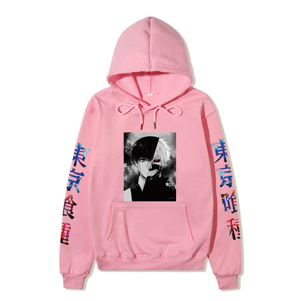Tokyo ghoul animation fashion surrounding loose men and women hooded couple hoodie Y0804