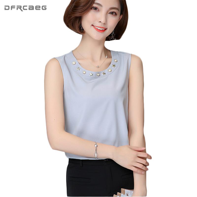 Women' Blouses & Shirts 2021 Casual Sleeveless Shirt Women O-Neck Tank Solid Crop Tops Rivet Sequined Blusas Basic Chiffon Blouse Slim Cami, Gray
Women' Blouses & Shirts 2021 Casual Sleeveless Shirt Women O-Neck Tank Solid Crop Tops Rivet Sequined Blusas Basic Chiffon Blouse Slim Cami, Gray