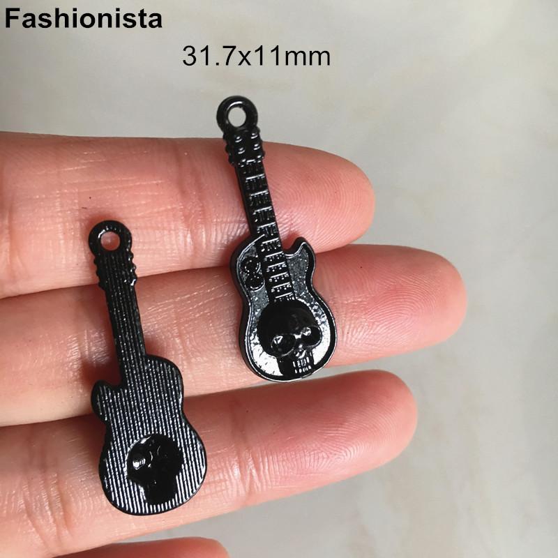 Charms 50 Pcs/10 Pcs Black Guitar 31.7x11mm Metal Skull Pendant Music Handmade Earrings Bracelet Necklace-accessories -B, Bronze;silver
Charms 50 Pcs/10 Pcs Black Guitar 31.7x11mm Metal Skull Pendant Music Handmade Earrings Bracelet Necklace-accessories -B, Bronze;silver
