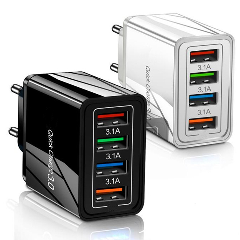 3.1A Fast Power Adapter USB Charger 4USB Ports Adaptive Wall QC3.0 Quick Charging Travel universal EU US Plug opp pack
3.1A Fast Power Adapter USB Charger 4USB Ports Adaptive Wall QC3.0 Quick Charging Travel universal EU US Plug opp pack