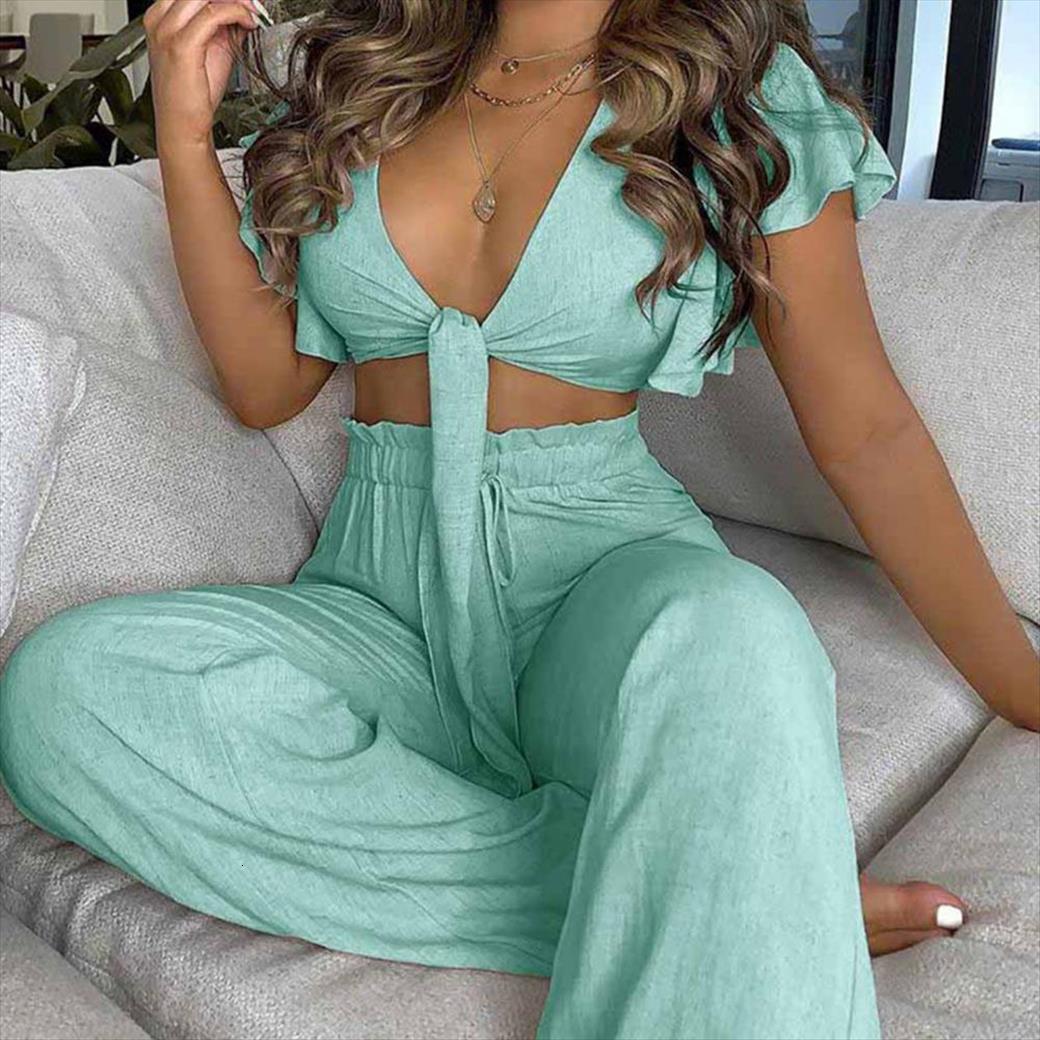 solid color loose outfit women pant bow tie sleeve crop high waist wide leg pants set summer party, Black;white
solid color loose outfit women pant bow tie sleeve crop high waist wide leg pants set summer party, Black;white
