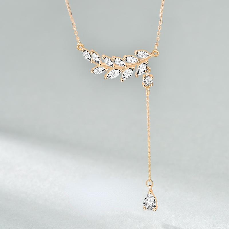 Pendant Necklaces Singapore Necklace S925 Pure Silver Leaf Tassel Female Fashion Chain Of Clavicle
Pendant Necklaces Singapore Necklace S925 Pure Silver Leaf Tassel Female Fashion Chain Of Clavicle